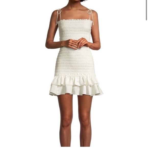 Emille Mini Linen Dress. - Picture 2 of 3